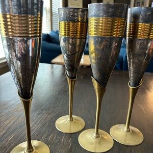 Vintage Brass and Silver Plated Flutes